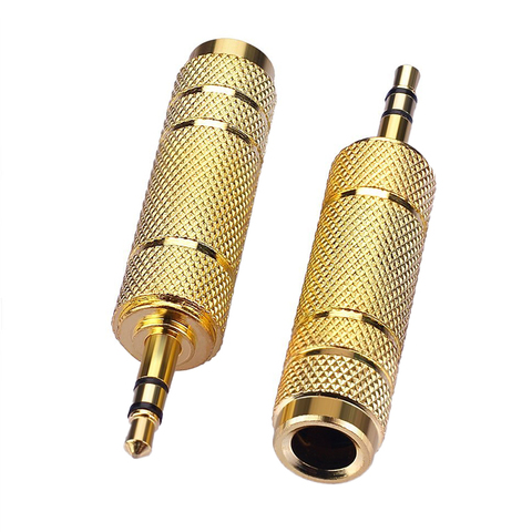6.35mm Male Plug To 3.5mm Female Connector Earphone Amplifier Audio Adapter Microphone AUX 6.3 3.5 Mm Converter ► Photo 1/6