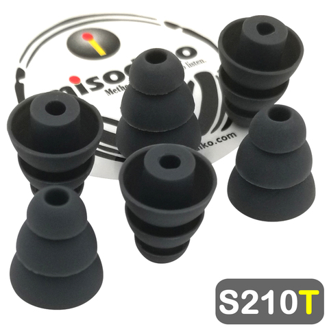 misodiko S210T Silicone Earbuds Tips Eartips for Shure SE215 SE315 SE535 SE425 SE846/ Etymotic ER4 HF5/ Klipsch R6i R6m S4i X6i ► Photo 1/4