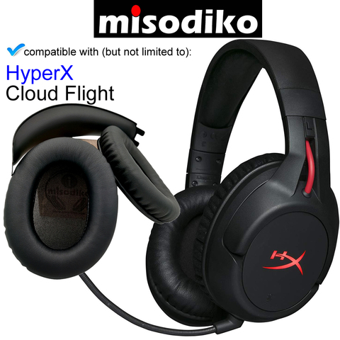 misodiko Replacement Ear Pads Cushions Kit for Gaming Headset - HyperX Cloud Flight, Repair Parts Earpads with Memory Foam ► Photo 1/6