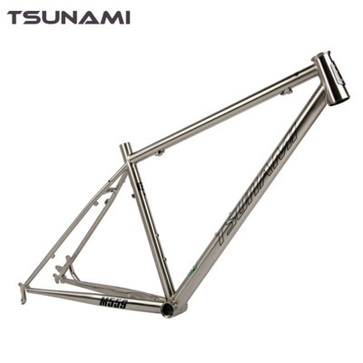 Tsunami M559 Cone Tube Mountain Bike Steel Frame, ultra-light wire-drawn silver 17-inch bike frame ► Photo 1/4