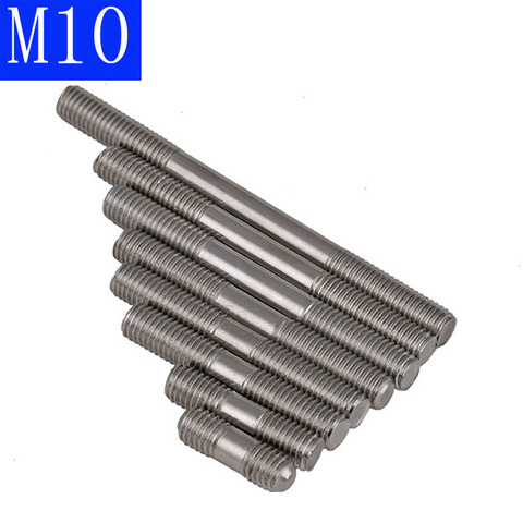 M10 x1.5 30mm - 250mm Metric 304 Stainless Steel Double End Threaded Stud Bolts Screw Rod ► Photo 1/6