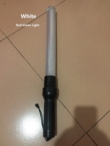 54CM Length Outdoor LED Red Green Flashing Light Road Traffic Signal Warning Hard PVC Wand Police Ref Baton Safety Command Tool ► Photo 1/6