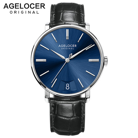 AGELOCER Swiss Mens Watches Sapphire Top Brand Luxury Ultra-thin Wrist Watch Men Watch Men's Watch 316L Steel Clock reloj hombre ► Photo 1/6
