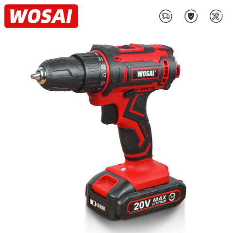 WOSAI New 20V Cordless Drill Electric Screwdriver Mini Wireless Power Driver DC Lithium-Ion Battery 3/8-Inch 2 Speed 4.8 ► Photo 1/6