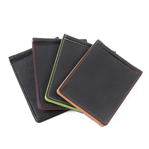 1Pc PU Leather Money Clips Sollid Thin Wallet Men Wallet Short Skin Wallets Purses Coins Pocket Business Wallet For Men Purses ► Photo 1/6