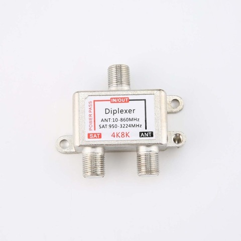 4K8K SAT/ANT Diplexer 10-3224MHz kabel en satelliet TV signaal hybrid splitter satelliet scheiding en RF signalen ► Photo 1/6