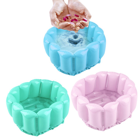 Foot Feet Soak Bath Inflatable Basin Wash Spa Home Use Pedicure Care Relax Household Foot Barrel Massage Inflatable Foot Bath ► Photo 1/6