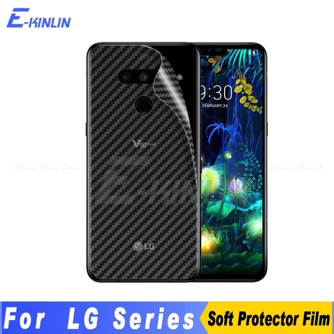 Carbon Fiber Back Cover Screen Protector For LG V50 5G G8X G8 G7 V50S ThinQ G6 V40 V30S V30 Plus Sticker Film Not Tempered Glass ► Photo 1/6