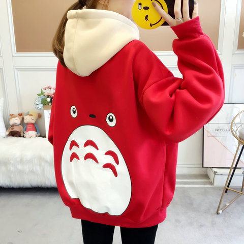 Zuolunouba Winter Women Hoody Sweatshirt Printed Cartoon Anime Harajuku Kawaii Loose Long Sleeve Student Female Casual Pullover ► Photo 1/6