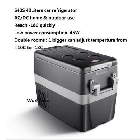 40L AC DC12V24V  Camping Portable Picnic Outdoor RV Compressor Car Auto Refrigerator Deep Freezer Cooler Box Mini Fridge Travel ► Photo 1/6
