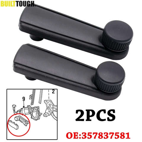 2PCS Window Winder Handle Crank Crankshaft Manual Left Right Repair For VW Transporter T4 1990-1994 Passat 1982-1992 357837581 ► Photo 1/6