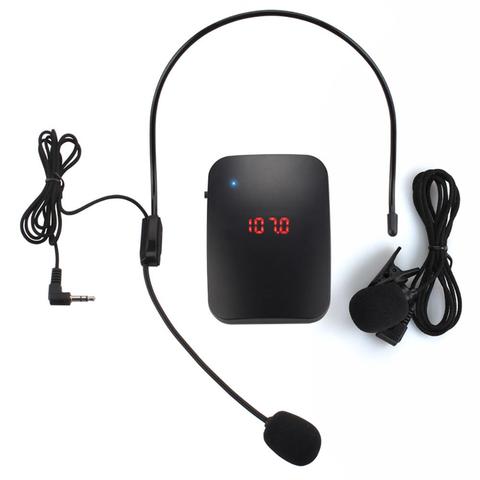 Wireless Microphone FM Radio Transmitter Headset Collar Tour Guide  Bluetooth microphone speech amplifier booster Megapho ► Photo 1/6