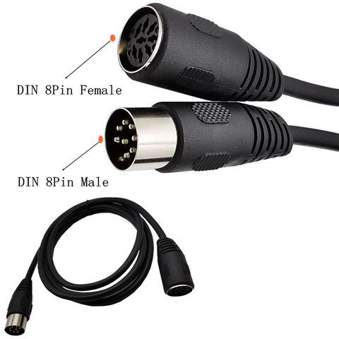 8 PIN DIN Male to 8 PIN DIN female Extention speaker Audio Cable 0.5m 1.5m ► Photo 1/1