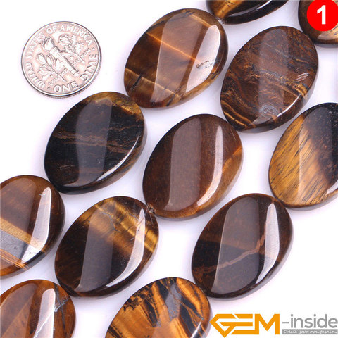 Oval Shape Beads Natural Stone Beads DIY Bead For Jewelry Making Strand 15