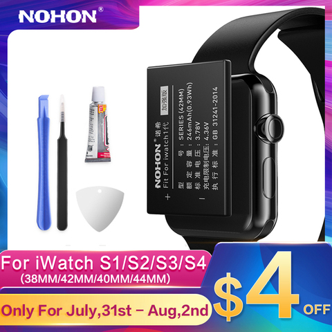 NOHON Battery For Apple iWatch Series 1 2 3 4 A1578 A1579 S1 S2 S3 S4 A1760 A1761 Bateria Series1 Series2 Series3 38mm 42mm 44mm ► Photo 1/6