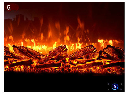 Fireplace core simulation flame embedded electronic fireplace false fire decorative cabinet heater home electronic fireplace ► Photo 1/6