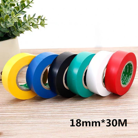 Flame Retardant Electrical Insulation Tape High Voltage PVC Electrical Tape Waterproof Self-adhesive Tape 18mm*30M ► Photo 1/5