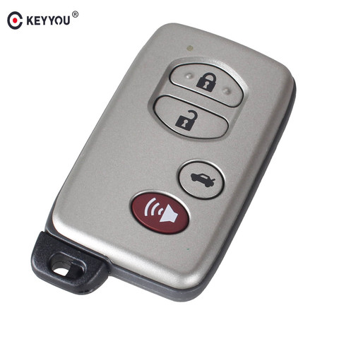 KEYYOU 4 Button Smart Car Key Shell Fob Cover Case For TOYOTA AURION AVALON LANDCRUISER CAMRY HIGHLANDER RAV4 Remote Key Shell ► Photo 1/5