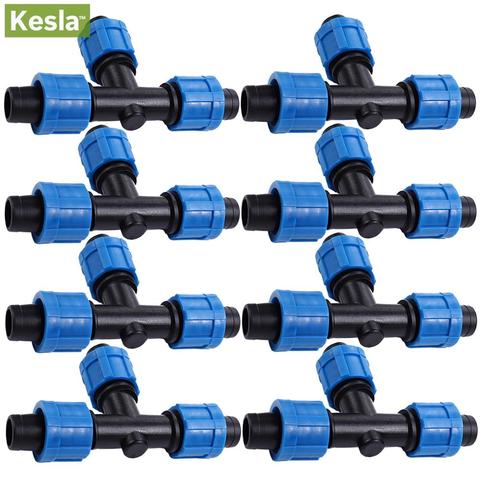 10PCS Greenhouse Drip Tape for Irrigation 16mm Hose Repair 5/8'' Couplings Tee 3-Way Quick Connector Thread Lock Extension Joint ► Photo 1/4