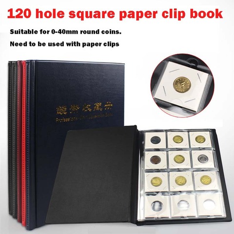 PCCB High Quality Put 120 Pieces/Coins Album For Fit Cardboard Coin Holders Professional Coin Collection Book ► Photo 1/6