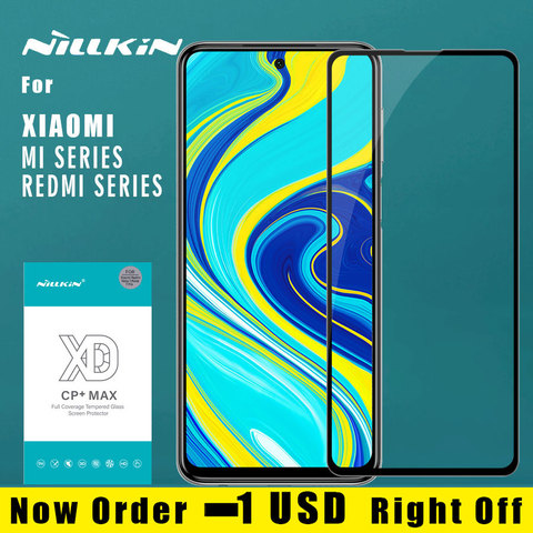 for Xiaomi Redmi Note 9S 9 Pro Max 8T 8 pro Mi 9 Pro Glass Nillkin XD CP+ Max Full Cover 3D Tempered Glass Screen Protector ► Photo 1/6