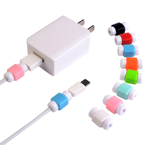 Silicone USB Cable Protector Earphone Wire Cord Protection Cover Data Charger Line Protective Sleeve For Apple Iphone Samsung ► Photo 1/6