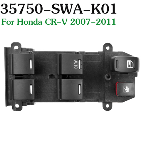 35750SWAK01 35750-SWA-K01 Electric Power Master Window Lifter Control Switch Button Panel For Honda CR-V CRV 2007-2011 ► Photo 1/6