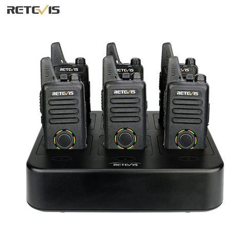 6pcs Retevis RT22S Two Way Radio Mini Walkie Talkie + Six-Way Charger RT22 Upgrade VOX Hidden Display Walkie Talkie Transceiver ► Photo 1/6