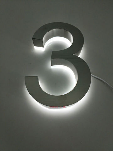number letter lights  Custom 3d stainless steel backlit led channel house ► Photo 1/1