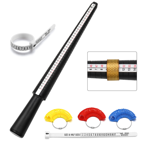 Jewelry Ring Measuring Tool, Aluminum & Plastic Ring Size Mandrel