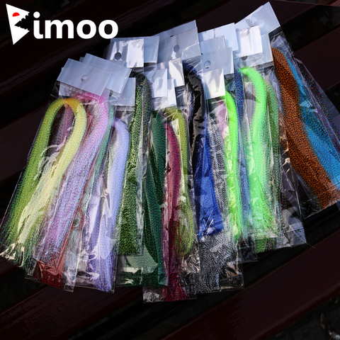 Bimoo 4 Packs Twisted Flashabou Holographic Tinsel Fly Fishing Tying Crystal Flash for Jig Hook Lure Making Material ► Photo 1/6
