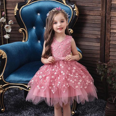 Buy Online Elegant Party Princess Dress Wedding Gown Kids Dresses For Girls Costume Bridesmaid Christmas Dress Clothing Vestido 1 5 Year Alitools