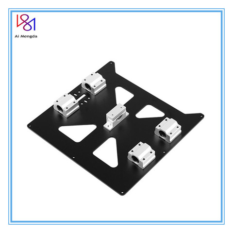 Aluminum Y Carriage Anodized Plate With SC8UU Bearings And Belt Holder Prusa i3 V2 Hot Bed Support Plate For Prusa i3 RepRap ► Photo 1/6