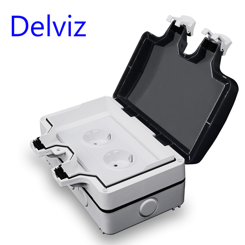 Delviz Transparent box switch socket Protective box Dust cover for wall socket square switch box household waterproof cover box ► Photo 1/2
