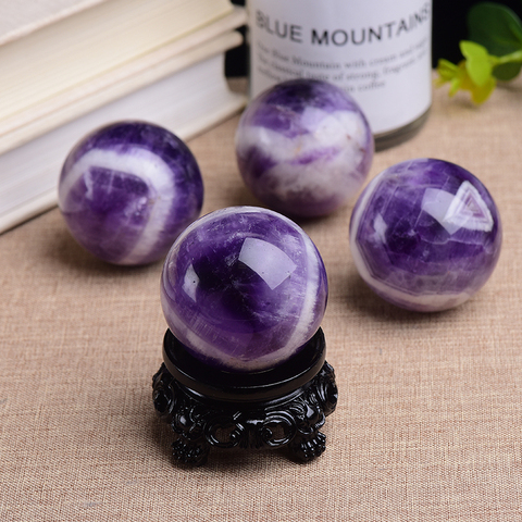 40-45mm Natural Round Stone Quartz Sphere Amethysts Rose White Quartz Crystal Obsidian Citrines Stone Sphere Ball Reiki Healing ► Photo 1/6