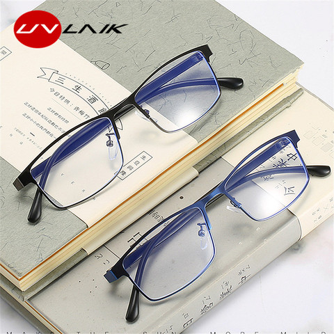 UVLAIK Business Finished Myopia Glasses Frame Women Men Vintage Eyeglasses Student Short Sight Eyewear Frames ► Photo 1/6