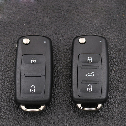 Car Remote Key Case Key Shell for VW Beetle Caddy Eos Golf Jett Polo Scirocco Tiguan for SKODA Rapid Superb Octavia Yeti Fabia ► Photo 1/6