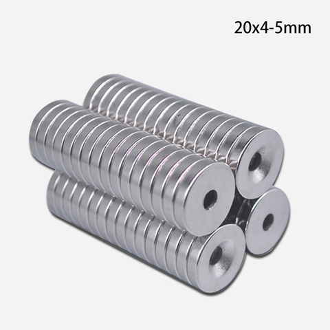 5~50PCS 20x4-5 mm Powerful Magnets 20*4 mm Hole 5mm Small Permanent Round Countersunk Neodymium Magnetic Magnet 20x4-5mm 20*4-5 ► Photo 1/6