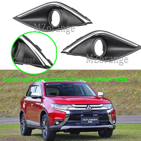 1PC Fog Light Lamp Bezel Cover For Mitsubishi Outlander 2015 2016 2017 2022 FogLamp Hoods Fog Light Covers Box frame headlights ► Photo 1/6