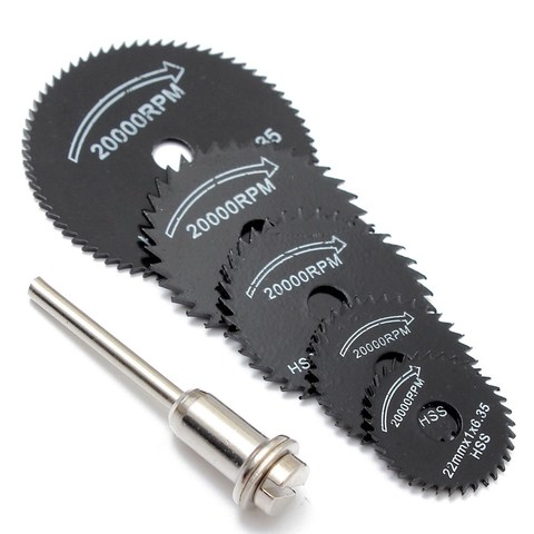 6/10Pcs Mini HSS Circular Saw Blade Rotary Tool For Dremel Metal Cutter Power Tool Wood Cutting Discs Drill Mandrel Cutoff 22-44 ► Photo 1/6