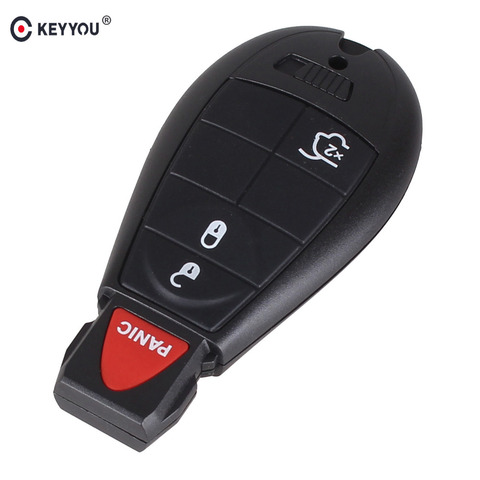 KEYYOU Replacement Smart Remote Key Keyless Fob Case 3+1 4 Buttons Car Key Shell Fob For Chrysler Jeep Commander Grand Cheroke ► Photo 1/5