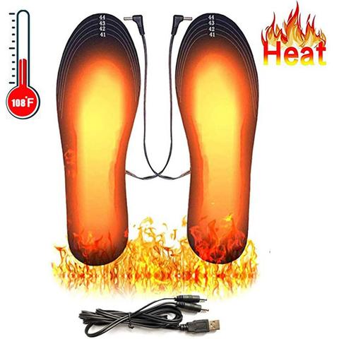USB Heated Shoe Insoles Feet Warm Sock Pad Mat Electrically Heating Insoles Washable Warm Thermal Insoles Unisex WJ014 ► Photo 1/6