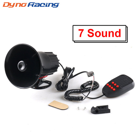 7 Sound 50W 12V Warning Alarm 120dB Siren Air Horn Megaphone Loudspeaker with Microphone For Car Motorcycle Auto Truck Boat ► Photo 1/6