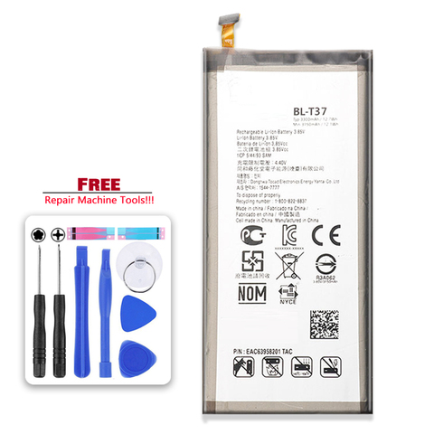 BL-T37  Battery For LG V40 ThinQ Q710 Q8 2022 Version Q815L Bateria  BL T37 3300mAh + Free tool ► Photo 1/6