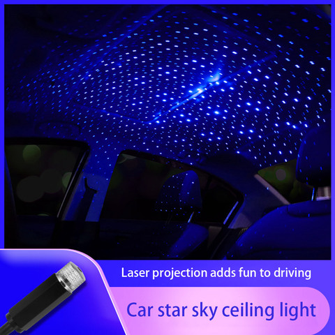 Car Roof Projection Light USB Portable Star Night Light Adjustable LED Galaxy Atmosphere Light Interior Ceiling Projector ► Photo 1/6