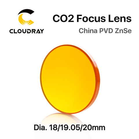 Cloudray China CO2 ZnSe Focus Lens Dia.18 19.05 20 mm FL38.1 50.8 63.5 101.6 127mm 1.5 - 4