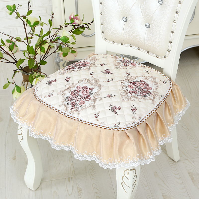 41*43cm Dining Chair Cushion European Printed Seat Cushions With Lace Quality Four Seasons Stool Seat Mat Non-slip Buttocks Pad ► Photo 1/6