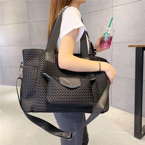 2022 New Women's Bag Large Capacity Shoulder Bag Lightweight Oxford Short-distance Travel Bag Fashion Mesh Bag Handbag ► Photo 1/5