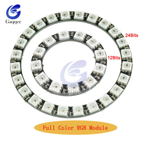 12/24 Bit RGB LED full-color built-in driving lights Round LED Board Lamp Light with Integrated Drivers Electronic DIY Module ► Photo 1/6