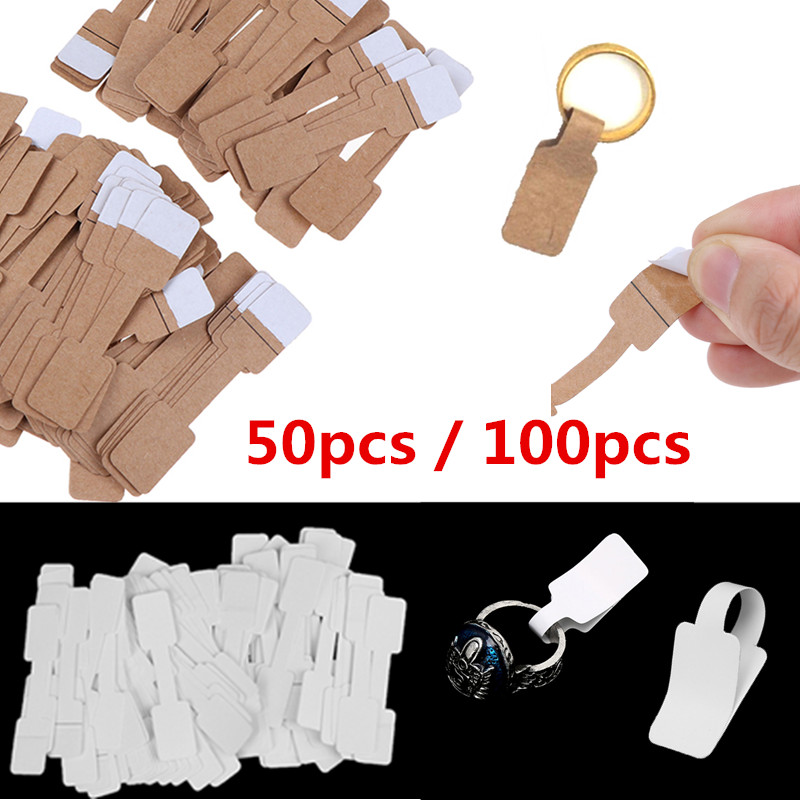 100pcs Paper Small Price Tags Stickers For Ring Necklace Bracelet Blank  Price Labels Display Jewelry Packaging